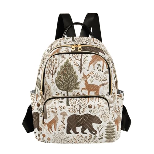 Sac à dos pour filles et adolescentes motif animaux sauvages taille S