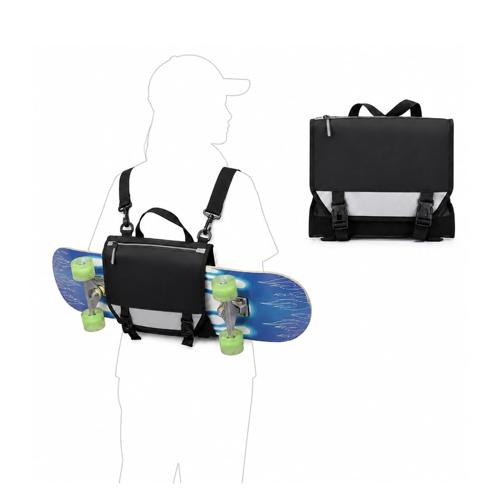 Zaino da Skateboard per NKX Tahiti 30″ Surfskate, Tracolla Regolabile, trasportino Pieghevole, Borsa da Viaggio