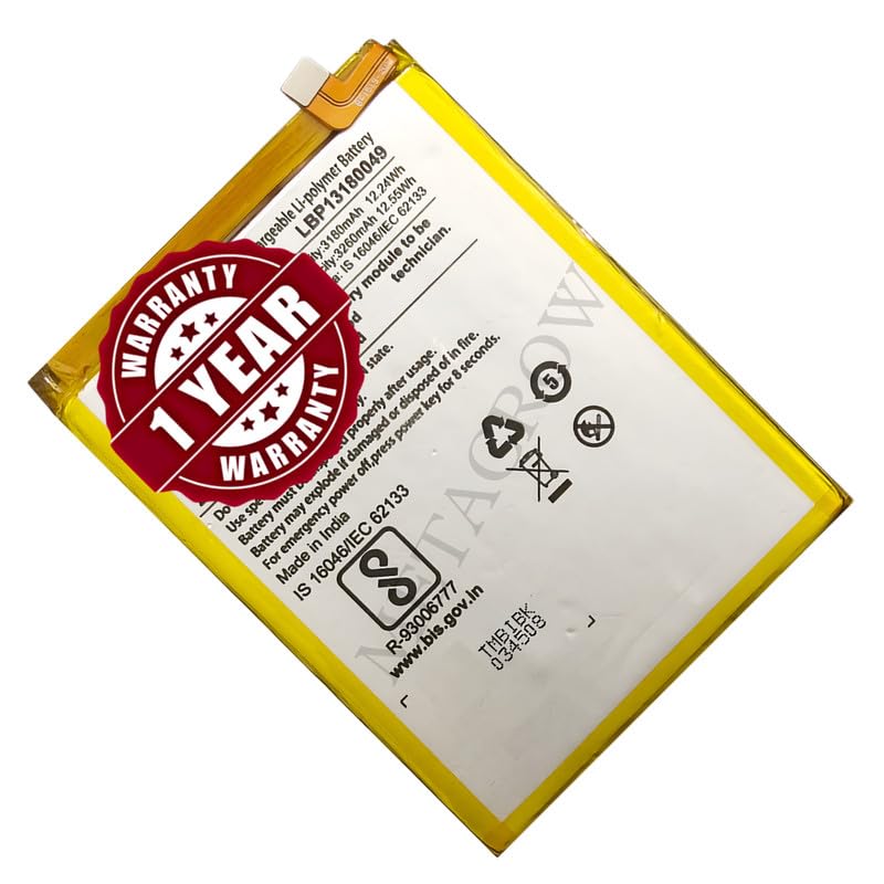 Image of Original LBP13180049 Battery Compatible for Lava Z92 - (3260mAh) - 1 Year Warranty JK1