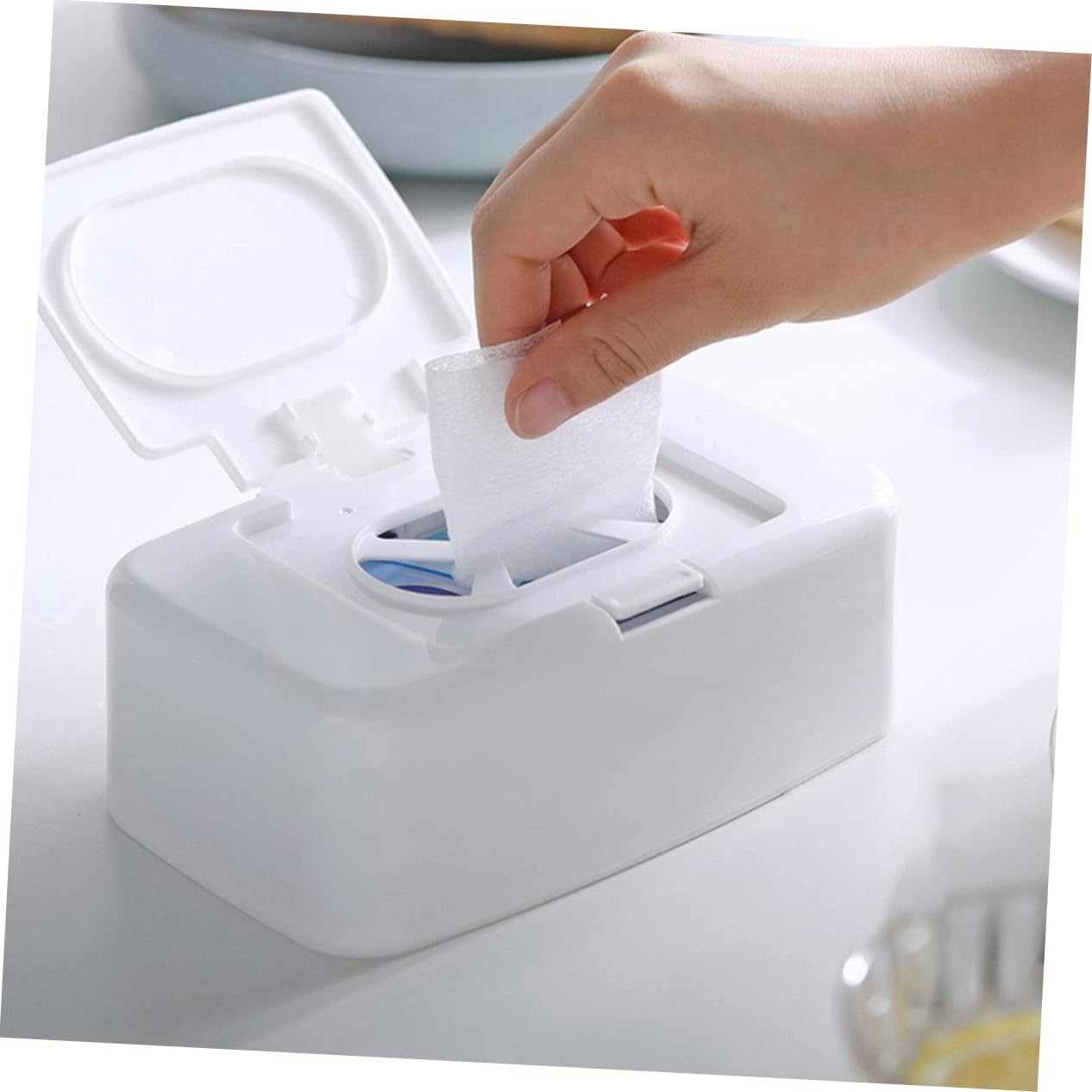 Cabilock 8 Pièces boîte de Rangement pour lingettes humides Range Bureau Trousse de Rangement Voyage décorer lingettes pour bébés étui à lingettes pour la Maison Porte-Mouchoir Auto