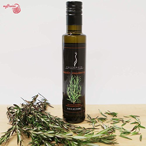 Calivirgin Rosemary Olive Oil - Rosemary Infused Extra Virgin Olive Oil - Cold Pressed Olive Oil - Rosemary Flavored Olive Oil - No Preservatives, Organically Grown Olives - Gourmet Olive Oil - 250ml