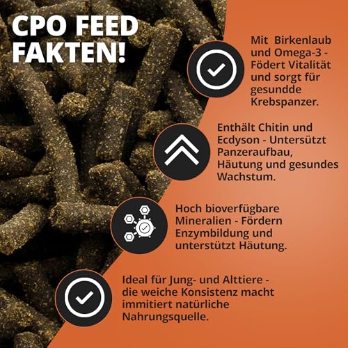 NatureHolic - Cambarellusfeed CPO/Zwergkrebsfutter - 30g Futter für Süßwasserkrebse der Gattung Cambarellus, Procambarus & Co.