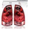 BLACKHORSE-RACING Tail Lights Lamps, Left Driver Side and Right Passenger Compatible with Toyota Tacoma Pickup 2005-2015, Replaces 8156004150 8155004150, 1 Pair, Red