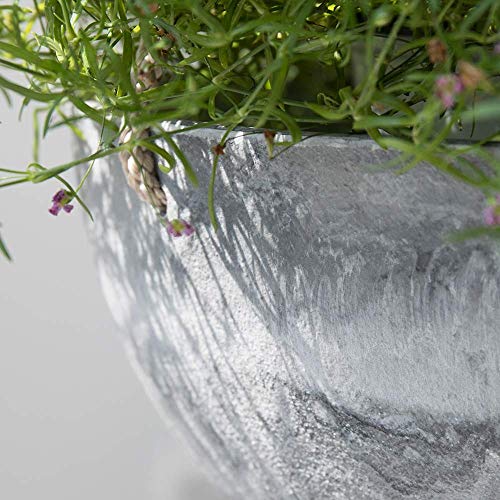 La Jolie Muse Hanging Planter Flower Plant Pots - 10 Inch Indoor Outdoor Balcony Patio Hanging Basket Set Of 2, Marble Pattern #TOP3