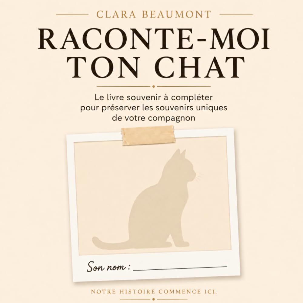 Raconte-moi ton chat: Le livre souvenir à compléter pour préserver les souvenirs uniques de votre compagnon