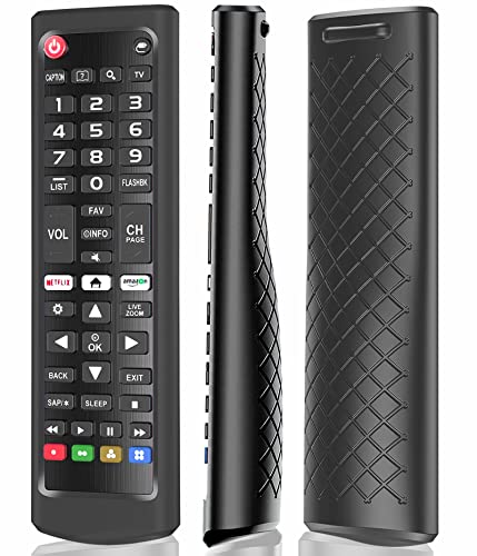 Case for LG TV Remotes, Cover for LG Smart TV Remote Control AKB75095307 AKB75375604 AKB74915305 Original, Replacement Silicone Skin Sleeve Glow in The Dark Black