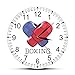 Gants de boxe bleus et rouges horloge murale imprimée moderne salon horloge montre murale combat sport mur Art décor cadeau pour boxeurs