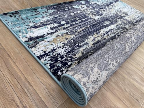 Image of 3 x 5 Feet Modern Carpet for Living Room | Non-Fade Soft Floor Rug for Hall & Bedroom | Easy Clean & Non-Slip Backing