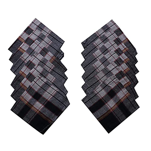 Kuber Industries Kitchen Duster|Cotton 300 GSM Wet Dry Cleaning Napkin|Floor Cleaning Highly Absorbent Pocha for Car,Fan,Desk,18×18,Set of 12,(Black)