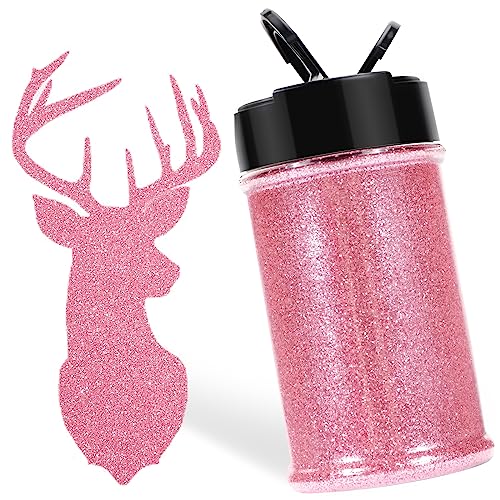 HTVRONT Fine Pink Glitter for Crafts - 50g/1.76oz Ultra Fine Glitter for Resin 1/128Portable Resin Glitter Powder for Nails Tumblers Ornaments Makeup