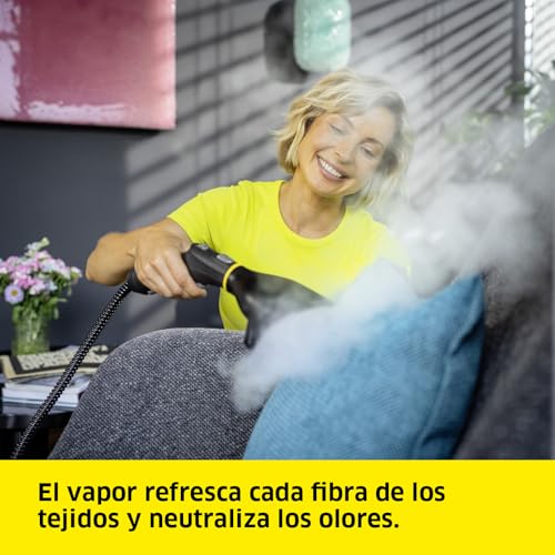 Plancha de vapor vertical Kärcher para eliminar arrugas en cortinas y ropa del hogar 5