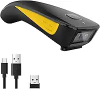 NETUM C750 Wireless Barcode Scanner Compatível com Bluetooth Small Pocket USB 1D 2D QR Code Scanner para inventário, Bar Code Image Reader para Tablet iPhone iPad Android iOS PC POS