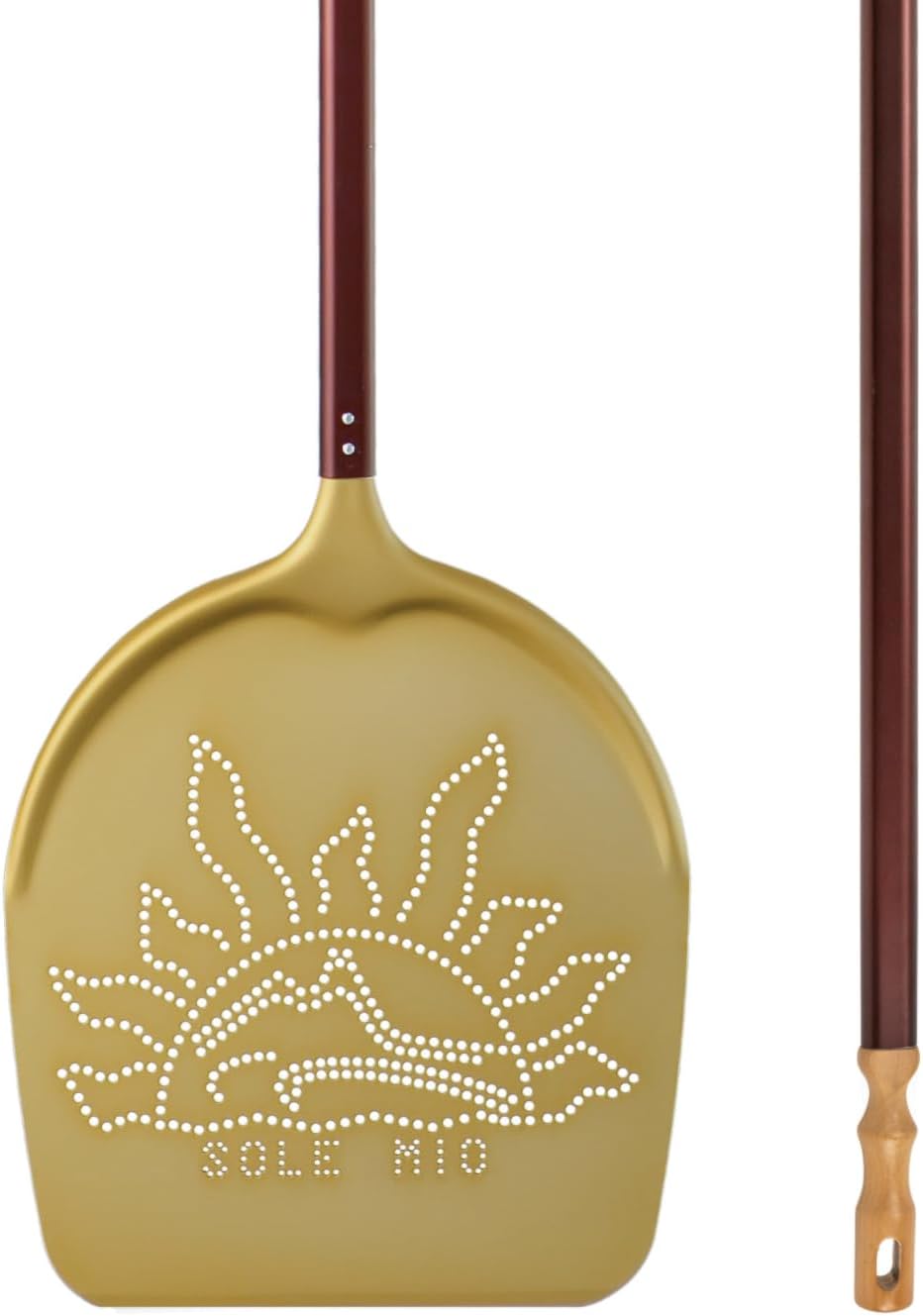 Sole Mio Perforated Aluminum Alloy Pizza Baking Peel 13 inches