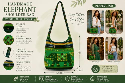 Image of SUVASANA Large Sling Shoulder Bag for Men Women Casual Comfortable Everyday Purse Travel Women's Cross-body Bags