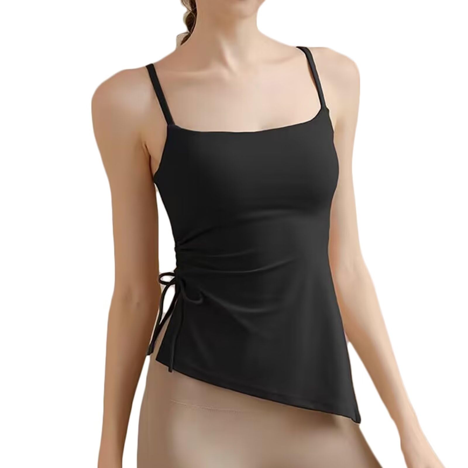 HNVAVQ Canotta Sportiva da Donna Canotta da Yoga Senza Maniche,Reggiseno Incorporato