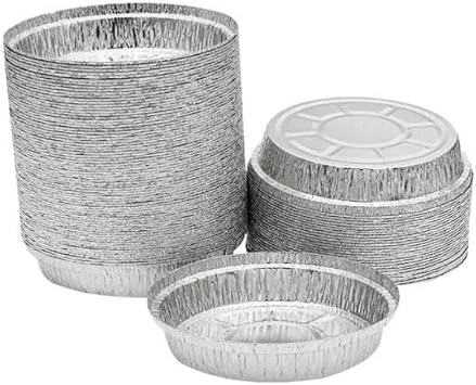 13x3cm Aluminum K nefe Container 100 Round Foil Container Without Lid