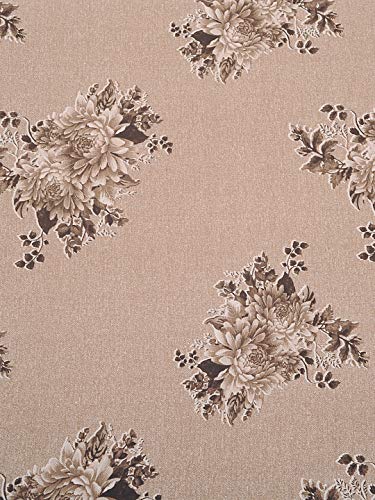 Image of Swayam Mercerized Pure Cotton King Bedsheet with 2 Pillow Covers | 250 TC Soft Breathable Bed Sheet | Floral Printed | Size 108 x 108 inch | Comfortable & Durable for Bedroom - Brown