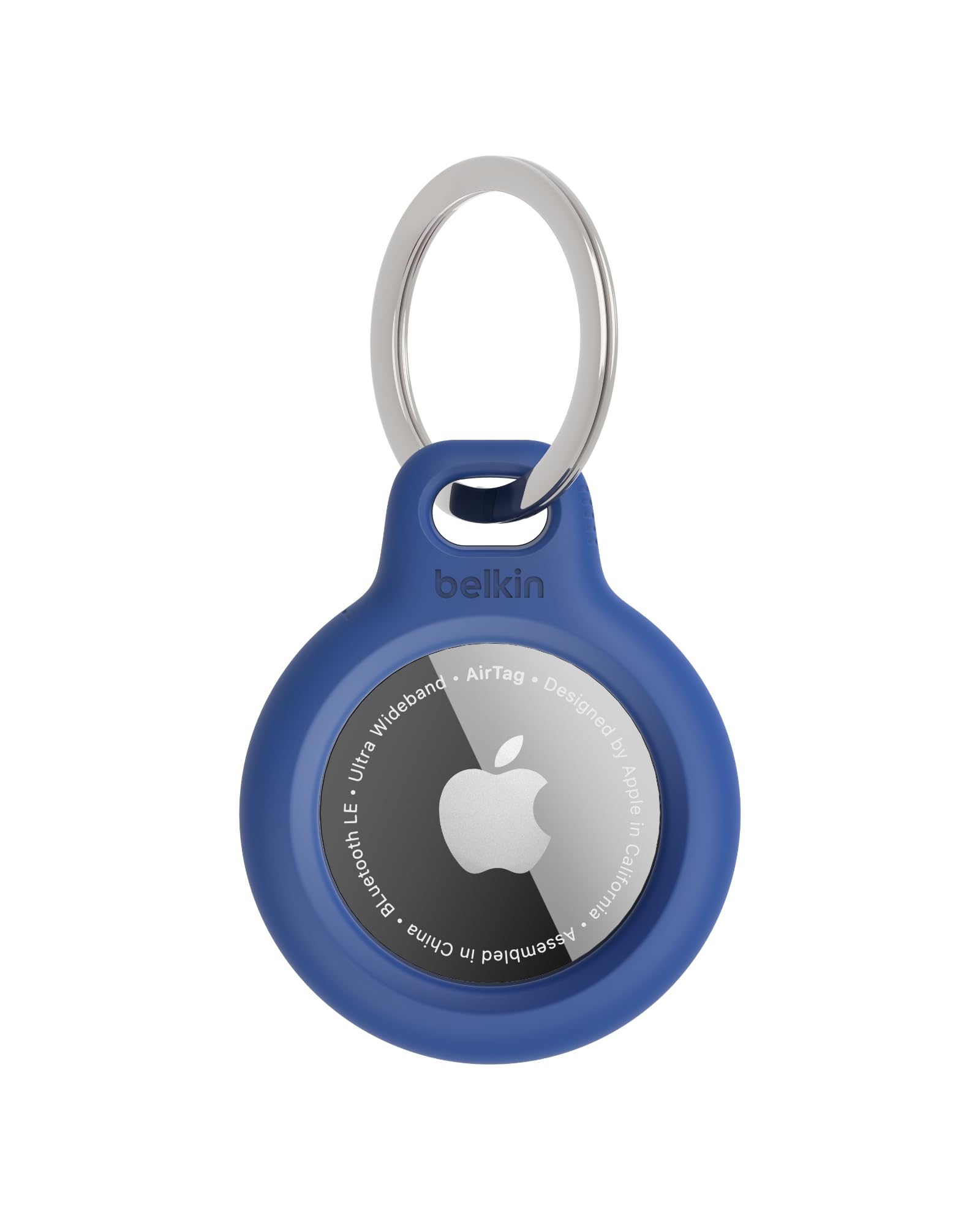 Belkin F8W973 AirTag Case with Key Ring (Secure Holder Protective Cover for Air Tag with Scratch Resistance Accessory) - Blue