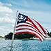 Bradford Yacht Ensign Flag 12x18 inch for Boat, Double Sided Embroidered American US Yacht Ensig Nautical Marine Flag with 2 Brass Grommets