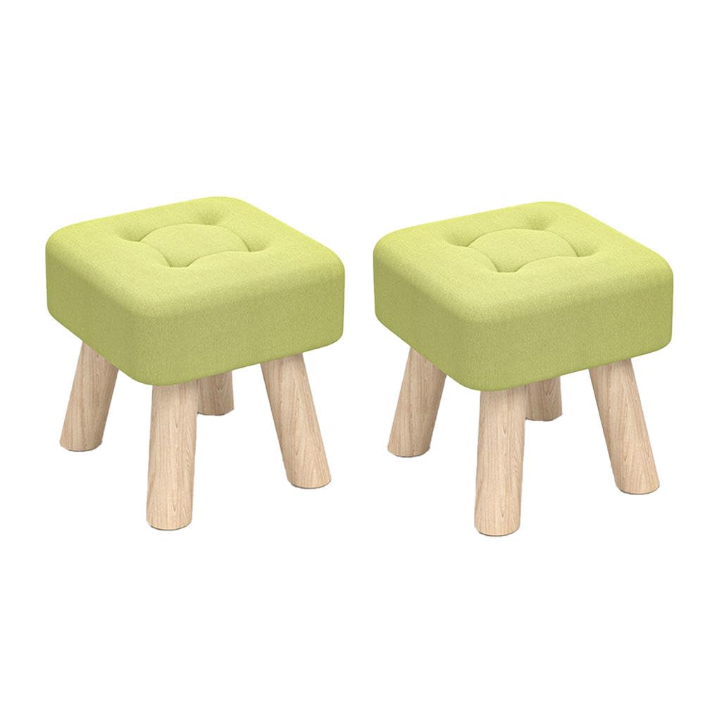 Tabouret décoratif en bois massif aux finitions artisanales