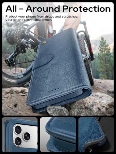 Coque pour iPhone 17 Pro compatible charge sans fil bleu