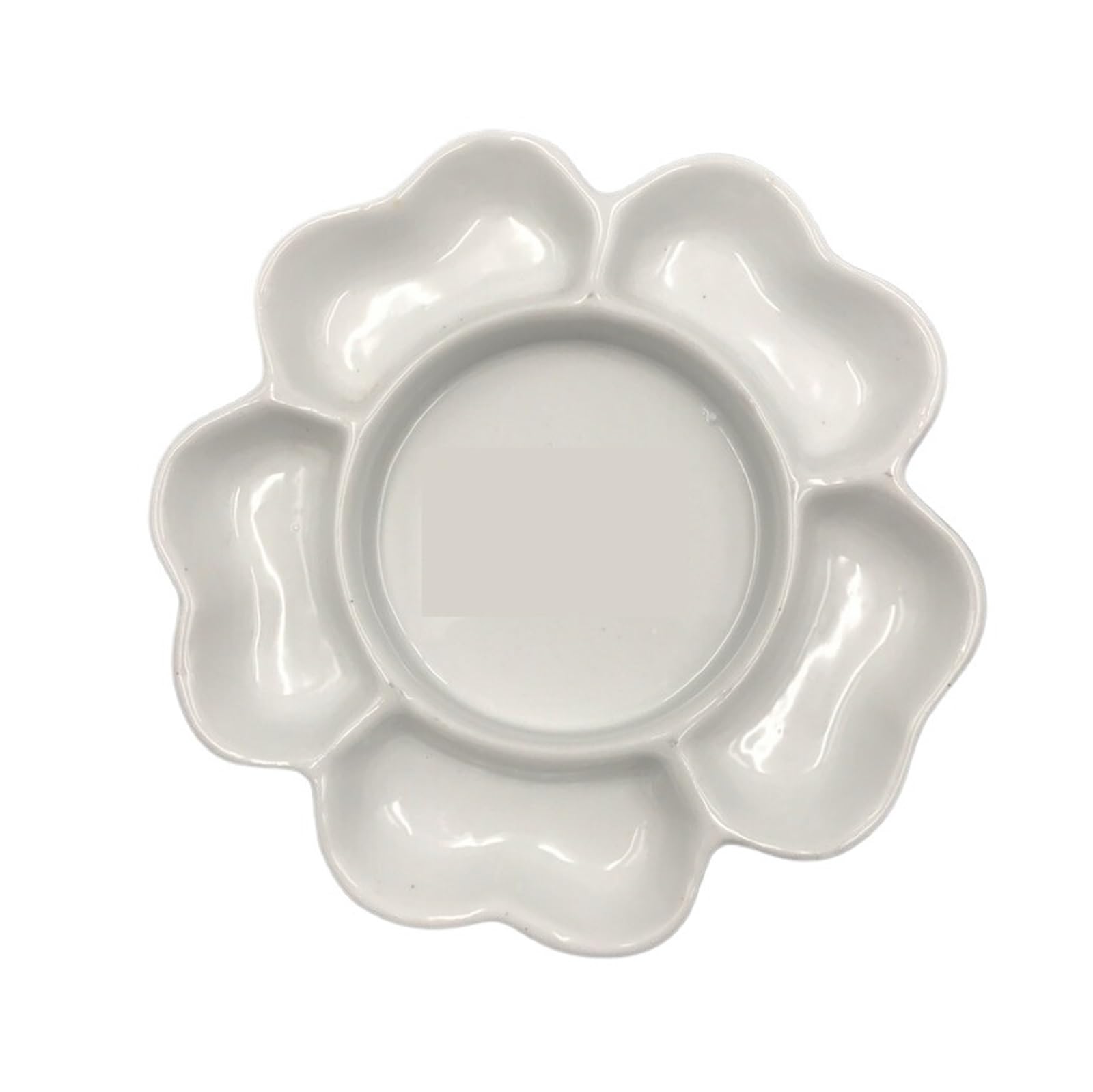 Ceramic Paint Palette Plum Ceramic Palette Gouache Acrylic Paint Tray Jingdezhen Pottery Watercolor Plate Beautiful Multi-specification for Watercolour(Ceramic 15x15cm)