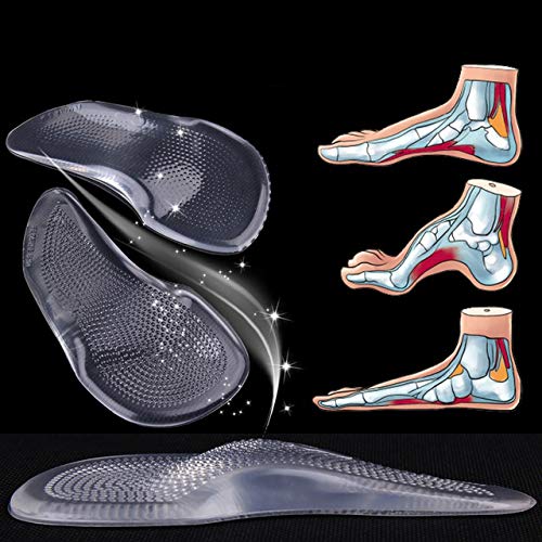 Sira Silicone Gel flatfoot arch pad Orthotic insole transparent Unisex (L) Sira Silicone Gel flatfoot arch pad Orthotic insole transparent Unisex (L)