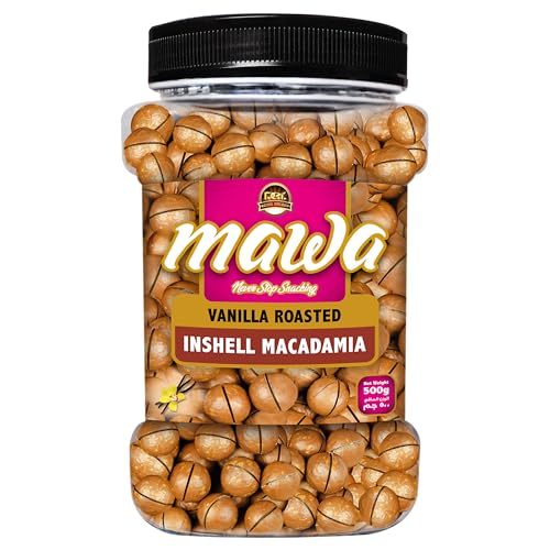 Vanilla Roasted Inshell Macadamia 500g (Plastic Jar)