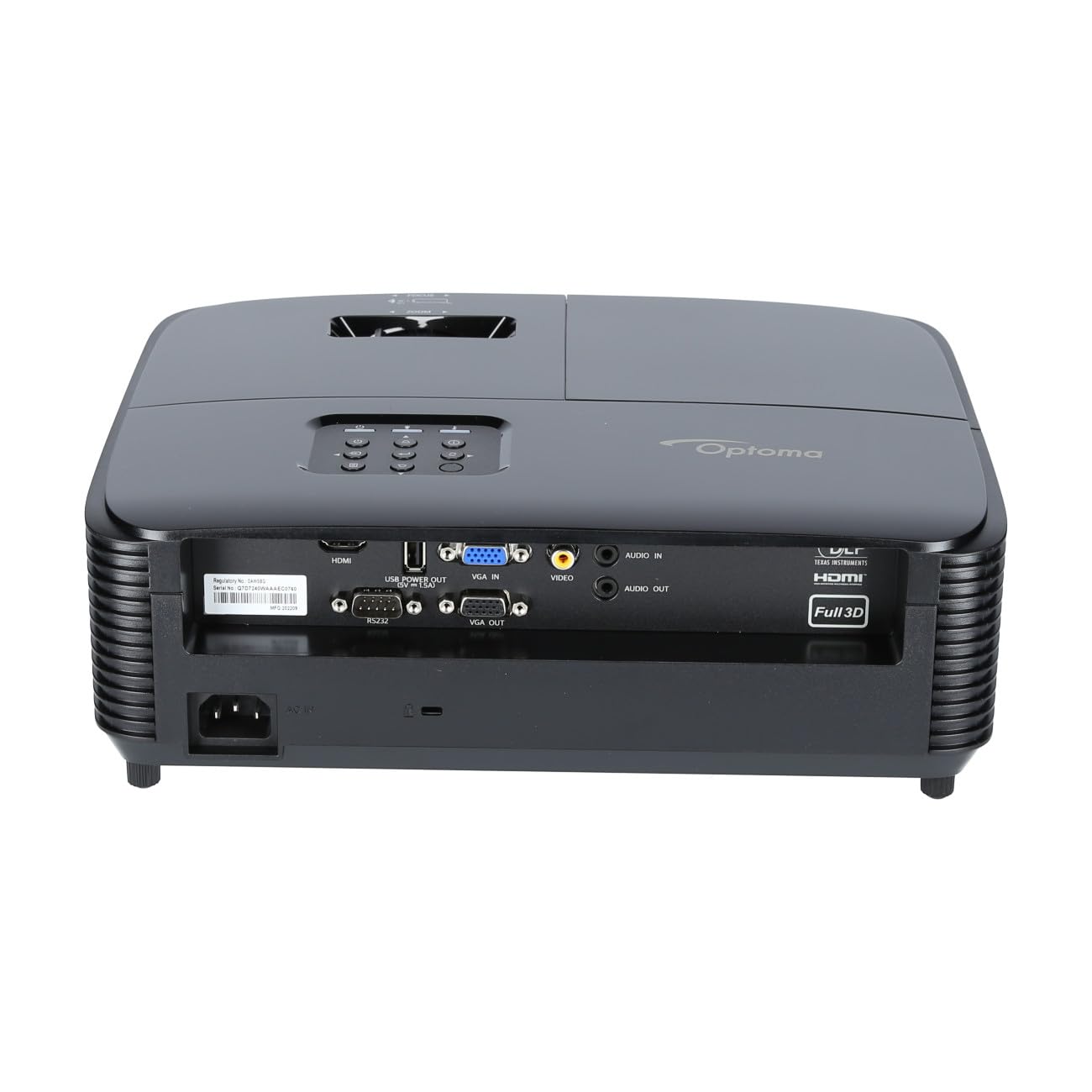 PROYECTOR OPTOMA W371 WXGA 3800L Negro HDMI VGA USB Full 3D
