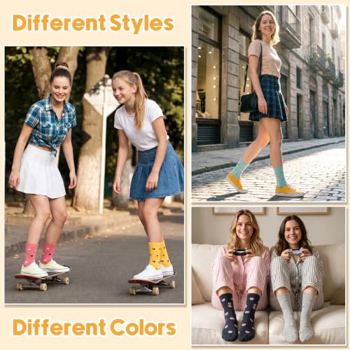 Image of Chalier Funny Socks for Women, Fun Cute Cat Dog Animal Socks Gifts, ColorC