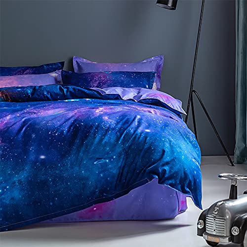 Jormey Galaxy Duvet Cover Twin Size Starry Sky Decor Bedspread Cover Outer Space Theme Decor Comforter Cover Teens Kids Boys Quilt Cover 3D Starry Sky Series Bedding Set (Fantasy Starry Sky, Full) #TOP2