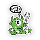 IT'S A SKIN TROG Chop Chop. Vinyl Sticker Decal Weed Dab Marijuana for Laptop Tumbler Car Notebook Window or Wall Comic Character Artist Cannabis Pot