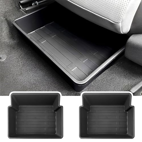 Under Seat Storage Box&Organizer Compatible with VW Golf 15-21 Atlas 23-25 Tiguan 17-25 2-Pack Hidden Organizer Tray for Front Seat Accessories Not Compatible with Factory Amplifier Under Front Seats