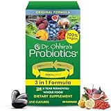 Dr Ohhira's 3-in-1 Probiotics, Prebiotics and Postbiotics to Support Digestive Health for Men & Women | Support Complete Gut Health with Pre, Pro and Post biotics Supplement | 60 Vegan Capsules