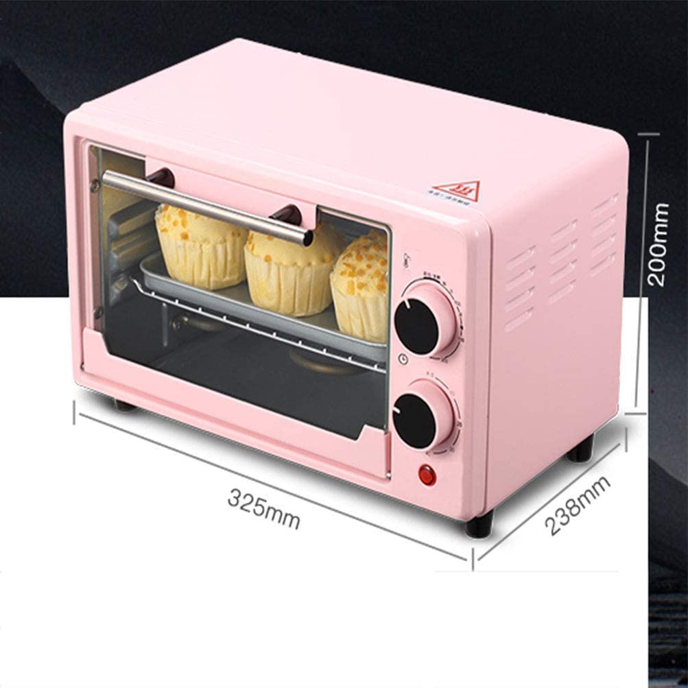 Horno eléctrico de 12 l, multifunción para Hornear, Horno pequeño para Hornear, Pizza, encimera, Horno, Bandeja para Hornear, Mini Horno útil