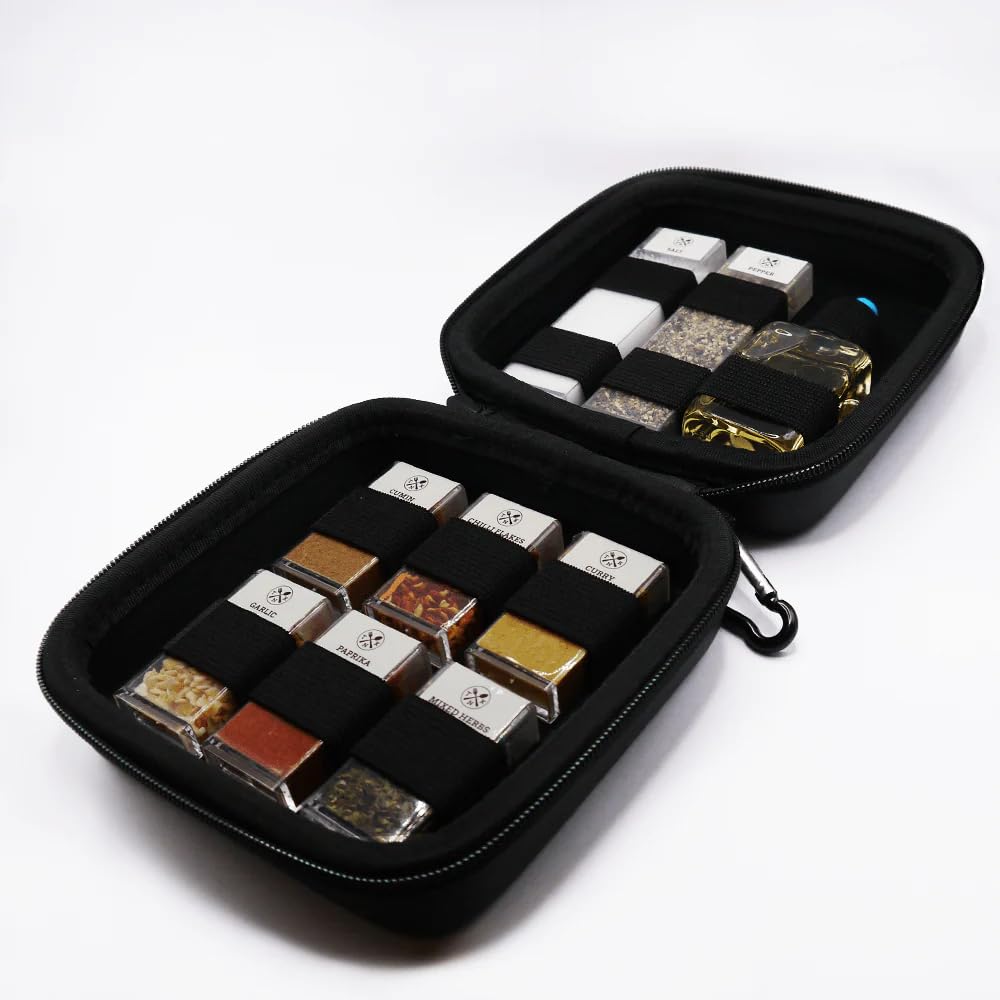 Nomads Kitchen Portable Spice Rack. Essential Camping Accessories for Cooking, Black - Image 2