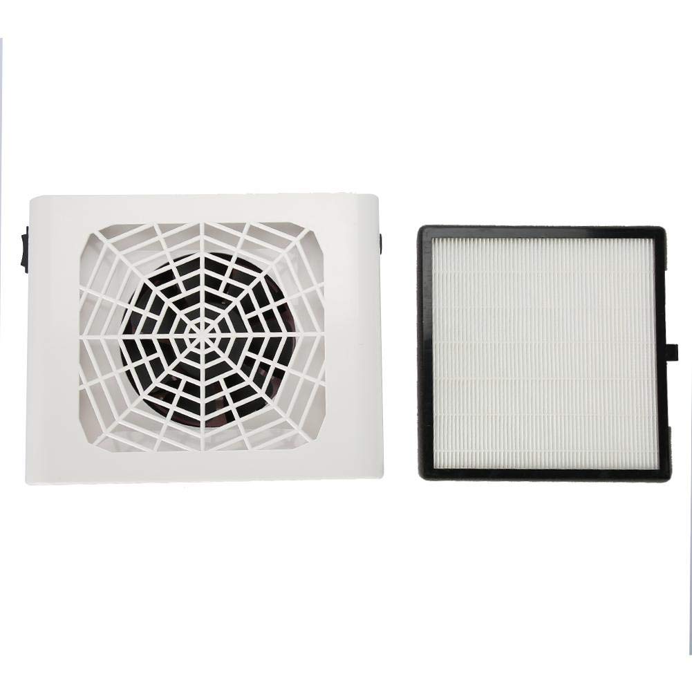 GOTOTOP Aspirapolvere Professionale per Unghie, Tavolo, 220 V, 48 W, Tipo di aspirazione, aspiratore Tavolo, per Nail Studio con Filtro Estraibile, 23 x 18 x 8 cm