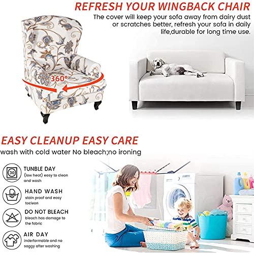 Krfoonnwingbackchaircoverslipcovers2piecestretchwingchaircoversspandexsofaarmchairnonslipfurnitureprotectorforlivingroomcolor01 Urban Country Home Decor Krfoonn wingback chair cover slipcovers 2 piece stretch wing chair covers spandex sofaarmchair non slip furniture protector for living room color01 urban country home decor