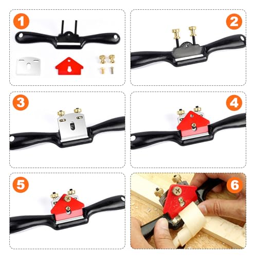 GIONAR Wood Plane, 9 Inch / 210 mm Planers for Wood, Spokeshave Tool with 4 Replacement Blades, Woodworking Tools for Woodworking and Manual DIY Enthusiasts 5 GIONAR Wood Plane, 9 Inch / 210 mm Planers for Wood, Spokeshave Tool with 4 Replacement Blades, Woodworking Tools for Woodworking and Manual DIY Enthusiasts - Image 5