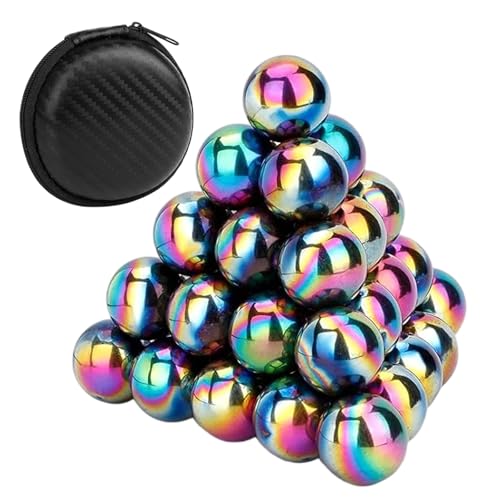 SHENGYIG Bolitas Magnéticas Antiestrés de 20mm (22 Piezas) Bolas Magnéticas, Accesorio Tecnológico de Oficina, Regalo Ideal, Imanes Antiestrés de Piedra Curativa, Bolitas Imanes Extra Grande