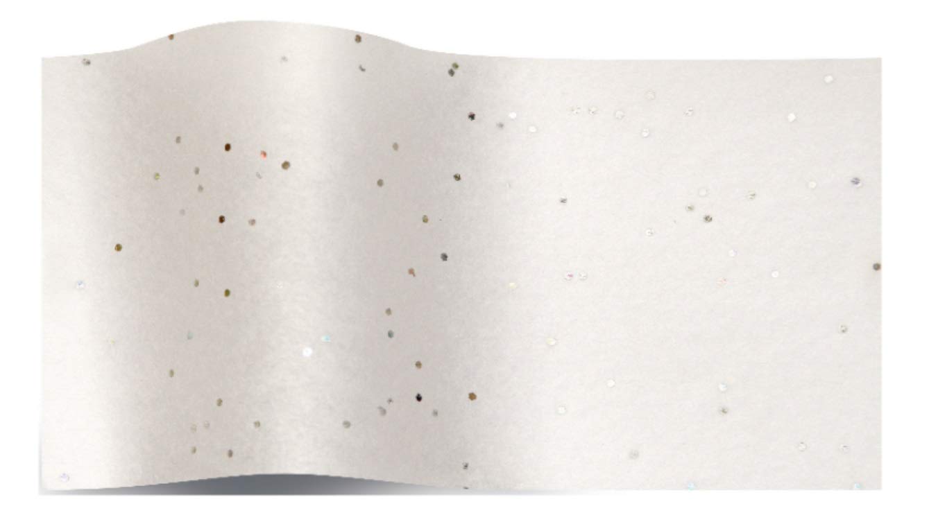 5 White Gemstone Wrapping Tissue Paper Sheets ~ Luxury Sparkly Glitter GEM 50x75cm