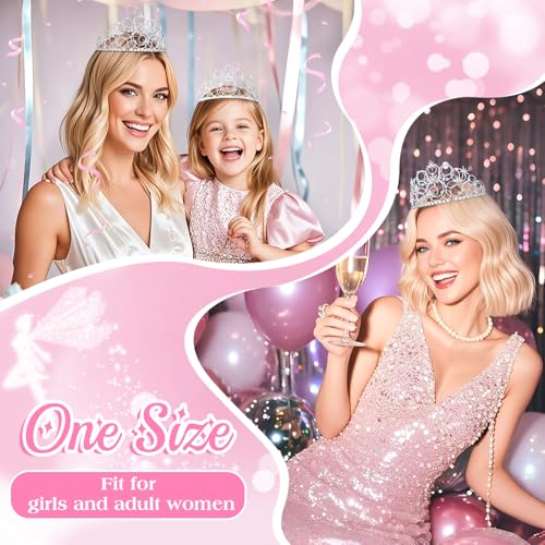 Princess Crown Tiaras for Women Stellar Costume Girls Wicth Merch Hat Accessories for Halloween Party Favors Dress Outfits Adult3