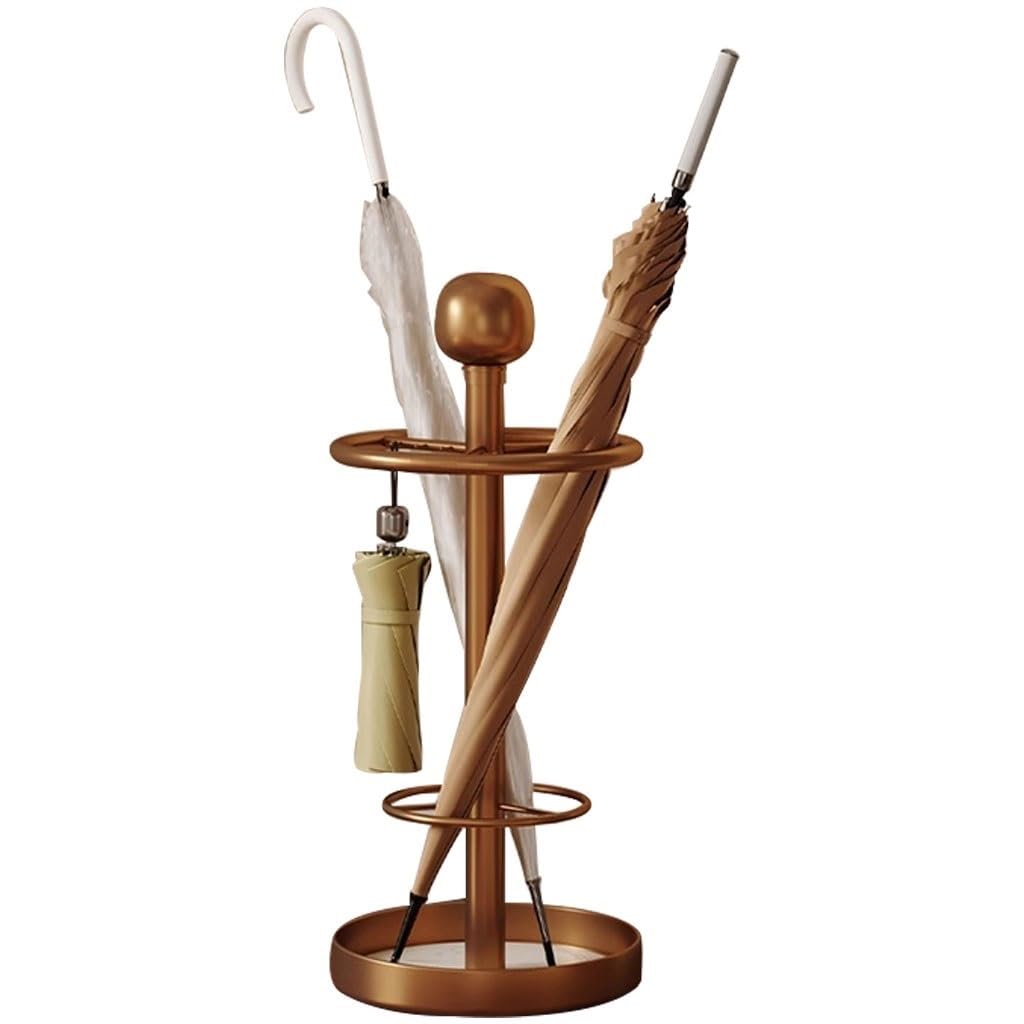 Flyiodfcxv B Umbrella Stand, Indoor Modern Iron Wrought Umbrella Stand, With Hook, Entrance(,25 * 52Cm)