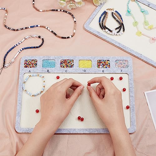 BENECREAT 2Pcs Rectangle Felt Bead Design Boards - Image 3