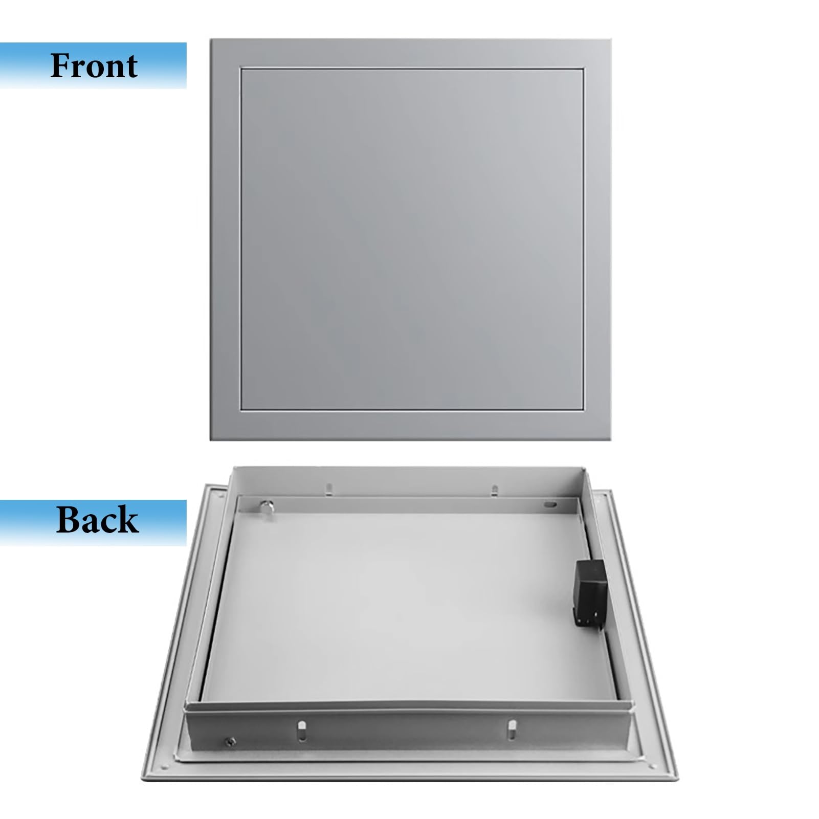 Sportello Ispezione Porta di Accesso Grigia con Chiusura a Sfioramento, Pannello di Accesso per L'ispezione Della Porta a Scomparsa del Muro a Secco, Porta di Accesso Ai Sistemi di Sicurezza(45x80cm(1