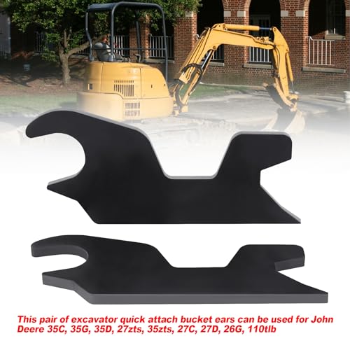 Image of 2PCS Quick Change Bucket Ears Attachment Fit for John Deere 35C 35G 35D 27zts 35zts 27C 27D 26G 110tlb Excavator