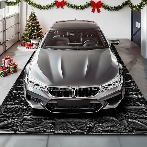 Huatean Home Garage Floor Mat, (7'9' x 18') Under Car Waterproof Containment Mats, Oil Mat for Garage Covering, Garages Floor Mats for Under Car, Keeps Dry and Clean