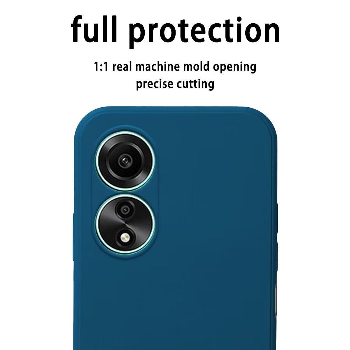 EASSGU Custodia Morbida In Silicone TPU Per OPPO A78 (4G) - Blu Zaffiro, Antigraffio E Antiurto