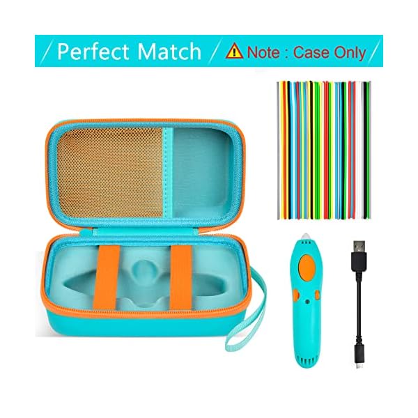 ANKHOH Ãtui Compatible avec 3Doodler Start+ Essentials (2022) pour Enfants, Support de Rangement pour Recharge de Filament et Chargeur Micro-USB, Vert (boÃ®te Uniquement) – Image 4