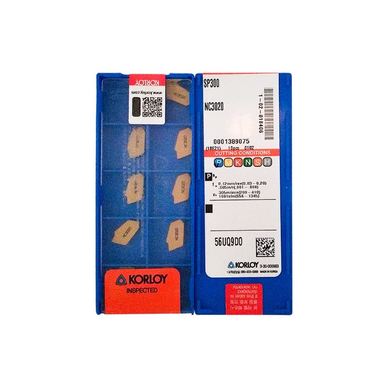 KORLOY - Cuchilla de ranura para corte de ranura SP SP300 NC3020, 100% original